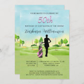 Jegliches Alters Birthday Party Golf Party Einladung (Vorne/Hinten)