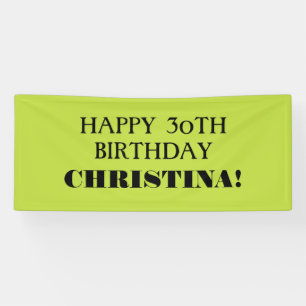 Jegliches Alters Lime Green Black Happy Birthday B Banner