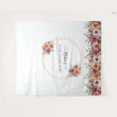 Jegliches Ereignis, florales Pfirsichblütengezwits Wandteppich (Vorderseite (Horizontal))