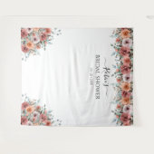 Jegliches Ereignis, florales Pfirsichblütengezwits Wandteppich (Vorderseite (Horizontal))