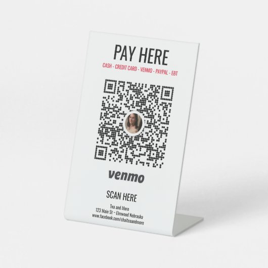 Jegliches Geschäftsmodell bezahlen hier "Pedestale Sockelschild (Vorderseite)