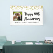 Jegliches Jubiläum Foto Gold Confetti Banner (Messeveranstaltung)