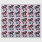 Jegliches Lila Hydrangeas-Geschenk für den Blue La Geschenkpapier (Flach)