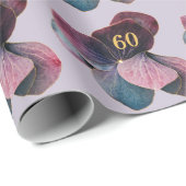 Jegliches Lila Hydrangeas-Geschenk für den Blue La Geschenkpapier (Rolleneckpunkt)