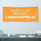 Jegliches orangefarbenes, individuelles Geburtstag Banner (Messe)
