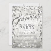 Jegliches Party der Altersüberraschung | Silver Gl Einladung (Vorderseite)