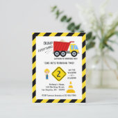 Jegliches Thema altersbedingte Dump Truck Geburtst Postkarte (Stehend Vorderseite)