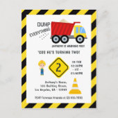 Jegliches Thema altersbedingte Dump Truck Geburtst Postkarte (Vorderseite)