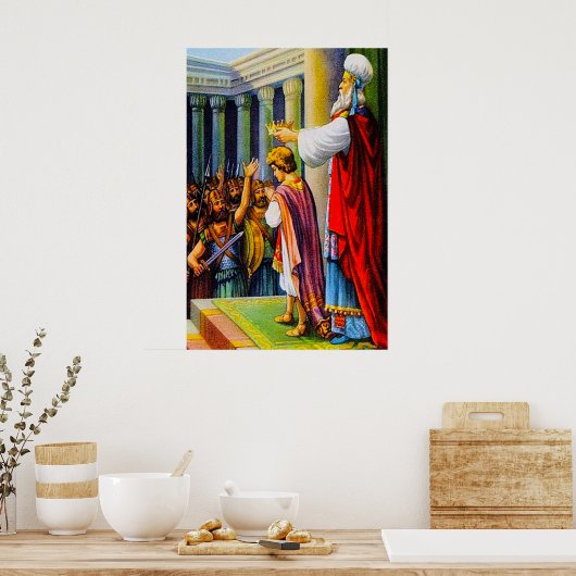 Jehoiada Crowns Joash 2 Könige 11 Plakat (Küche)