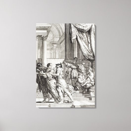 Jehoiada, Hohepriester von Jerusalem, Ausrufung Leinwanddruck (Vorderseite)