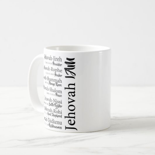 Jehova-Namen Kaffeetasse (Vorderseite Links)