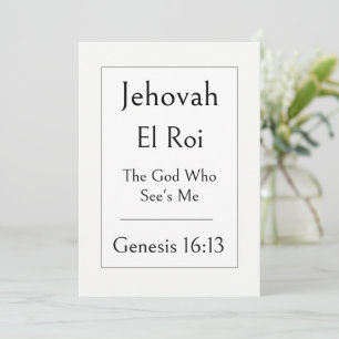 Jehovah El Roi, Name Gottes, ermutigende Bibel Einladung