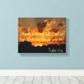 Jehovah ist auf meiner Seite Sonnenuntergang Psalm Leinwanddruck (Insitu (Holzboden))