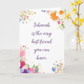 Jehovah ist der beste Freund | JW Gruß Karte (Gelbe Blume)