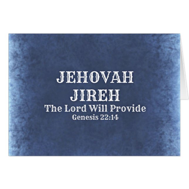 Jehovah Jireh (Vorderseite (Horizontal))