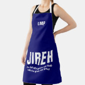 Jehovah Jireh BLUE Custom Christlich Schürze (InSitu)