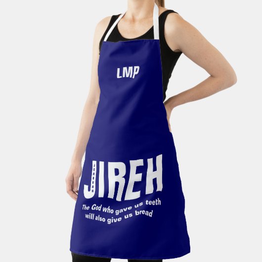 Jehovah Jireh BLUE Custom Christlich Schürze (InSitu)