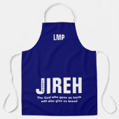 Jehovah Jireh BLUE Custom Christlich Schürze (Vorderseite)