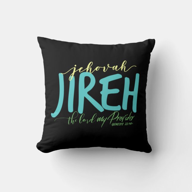 Jehovah Jireh Christlich Décor, Jireh Kissen (Vorderseite)