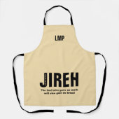 Jehovah Jireh Custom Christlich Monogram Schürze (Vorderseite)