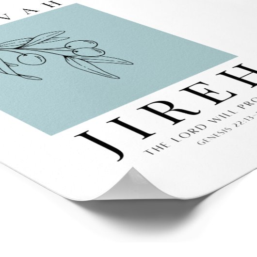 Jehovah Jireh Printable Poster (Ecke)