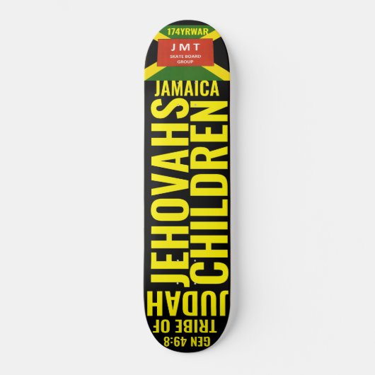 JEHOVAH KINDER:JAMAICA Skateboard (Vorderseite)