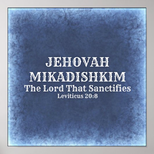 Jehovah Mikadishkim Poster (Vorne)