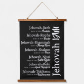 Jehovah names wandteppich mit holzrahmen (Vorderseite)