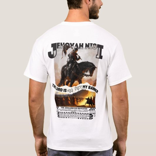 Jehovah Nisi: Gott ist mein Banner - Modernes Chri T-Shirt (Rückseite)