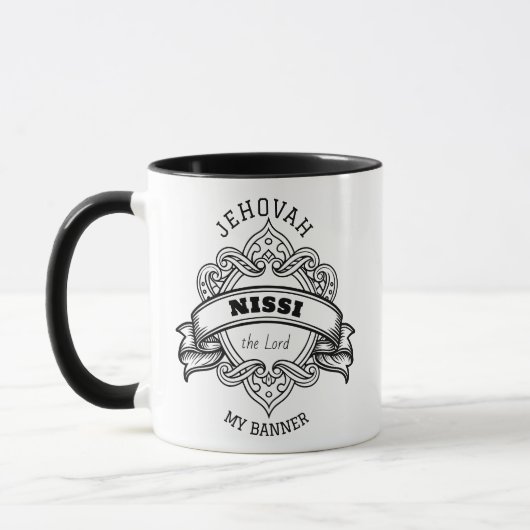Jehovah Nissi Ornate Mug Tasse (Links)