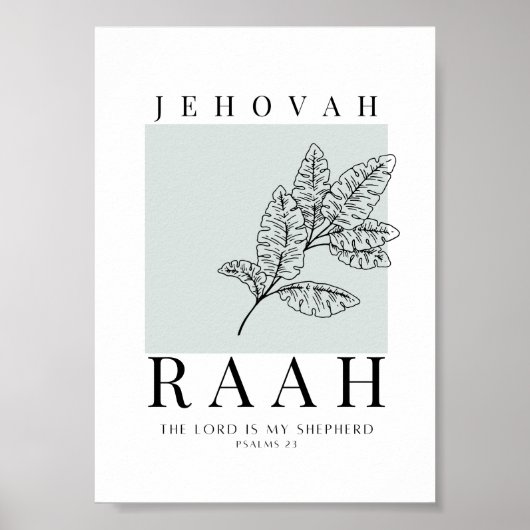 Jehovah Raah Printable Poster (Vorne)