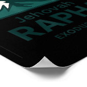 Jehovah Rapha Christian Faith Mountain Bible Verse Poster (Ecke)