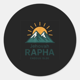 Jehovah Rapha Christlich Faith Mountain Bible Vers Runder Aufkleber