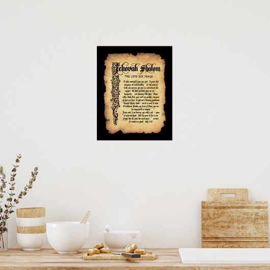 Jehovah Shalom, Lord our Peace: Namen Gottes Poster (Küche)