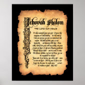 Jehovah Shalom, Lord our Peace: Namen Gottes Poster (Vorne)
