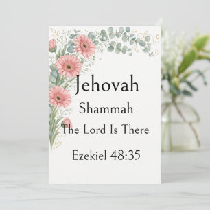 Jehovah Shammah, Gerbera-Daisy, Name Gottes, Vers Einladung