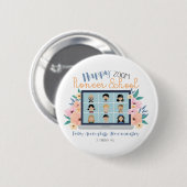Jehovah Witness Happy Zoom Pioneer School 2022 Button (Vorne & Hinten)