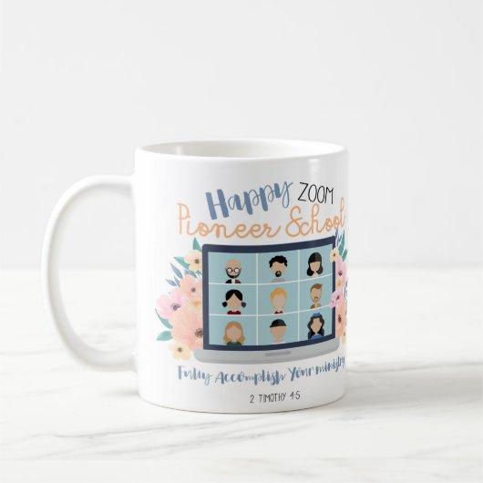 Jehovah Witness Happy Zoom Pioneer School 2022 Kaffeetasse (Links)