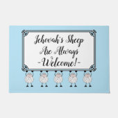 "Jehovah's Sheep Are Always Welcome" Doormat Fußmatte (Vorderseite)