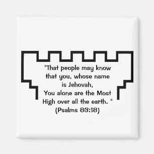 Jehovahs Witness Watchtower Psalms 83:18 Magnet