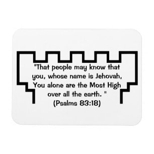Jehovahs Witness Watchtower Psalms 83:18 Magnet