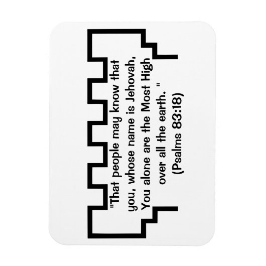 Jehovahs Witness Watchtower Psalms 83:18 Magnet (Vertikal)