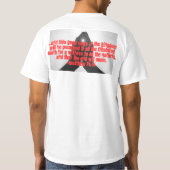 Jehovahs Zeuge mit Rückseite des T-Shirt (Rückseite)