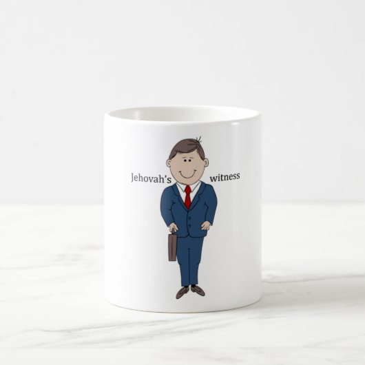 Jehovahs Zeuge mit Titel Kaffeetasse (Mittel)