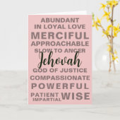 Jehovas Qualitäten | JW Gruß Karte (Gelbe Blume)