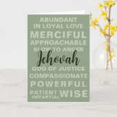 Jehovas Qualitäten | JW Gruß Karte (Gelbe Blume)