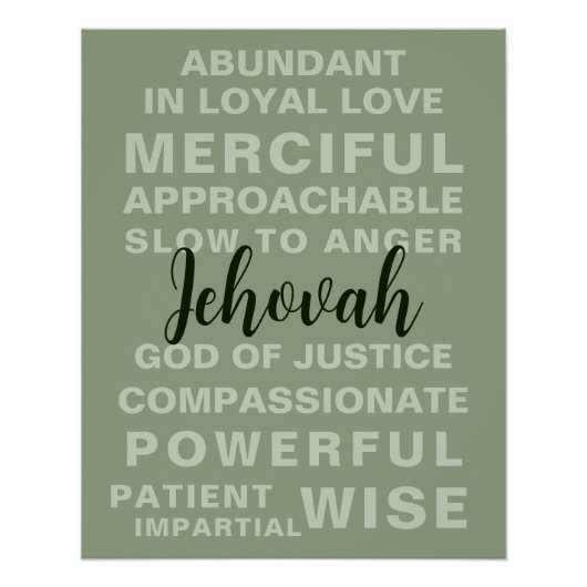 Jehovas Qualitäten | JW Poster (Vorderseite)
