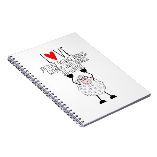 "Jehovas Schaf - Früchte des Geistes" Notebo Notizblock (Rechte Seite)