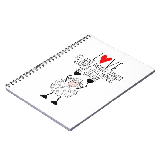 "Jehovas Schaf - Früchte des Geistes" Notebo Notizblock (Linke Seite)