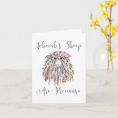 "Jehovas Schafe sind Wertvoll" Karte (Gelbe Blume)